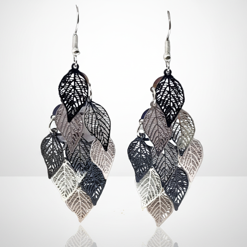 Leaf Tassel Earrings