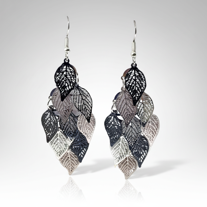 Leaf Tassel Earrings