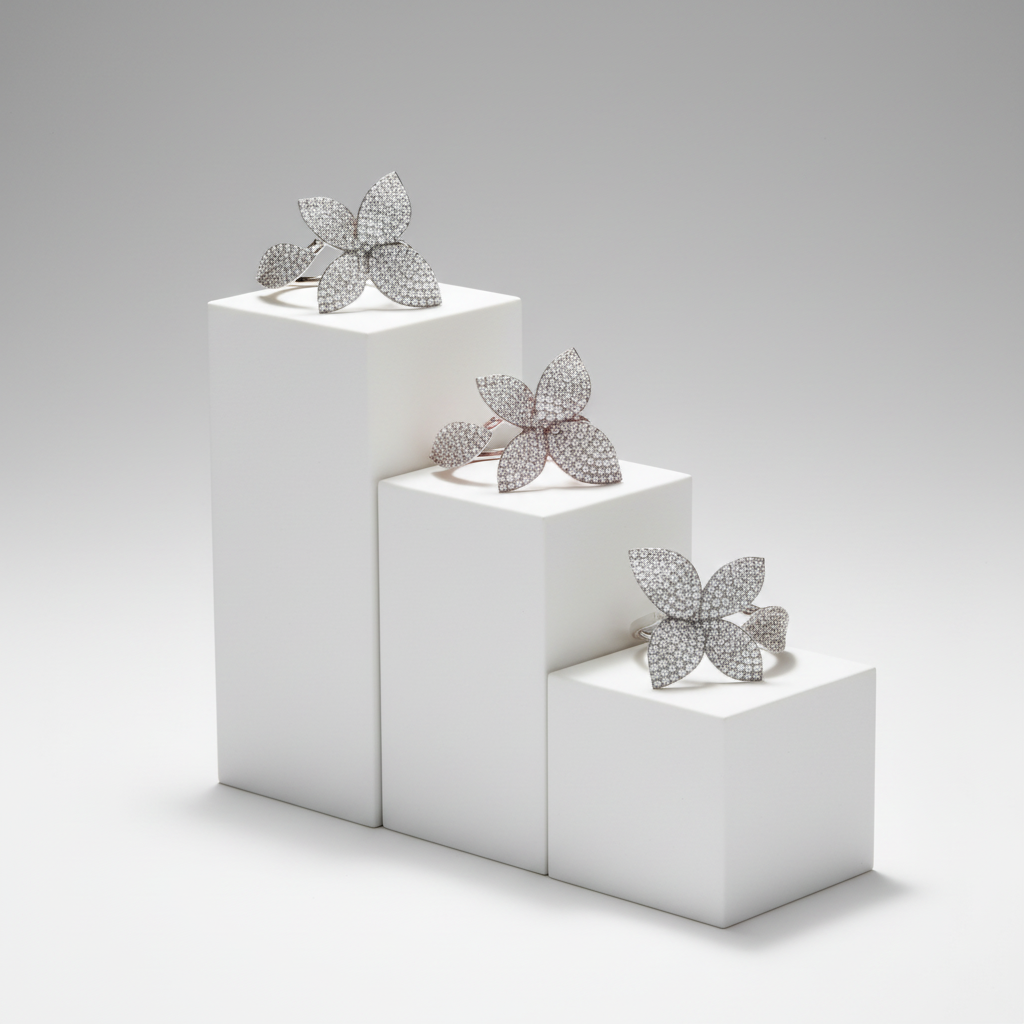 Flowering Silver Petite Ring