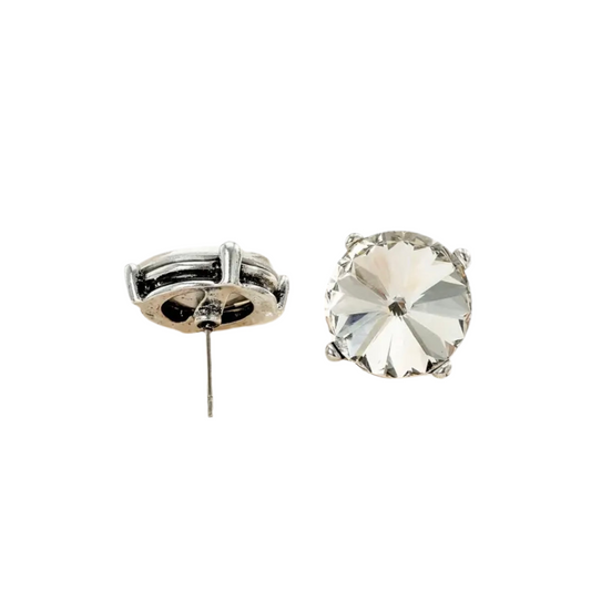 Vintage Inspired Clear Stud Earrings