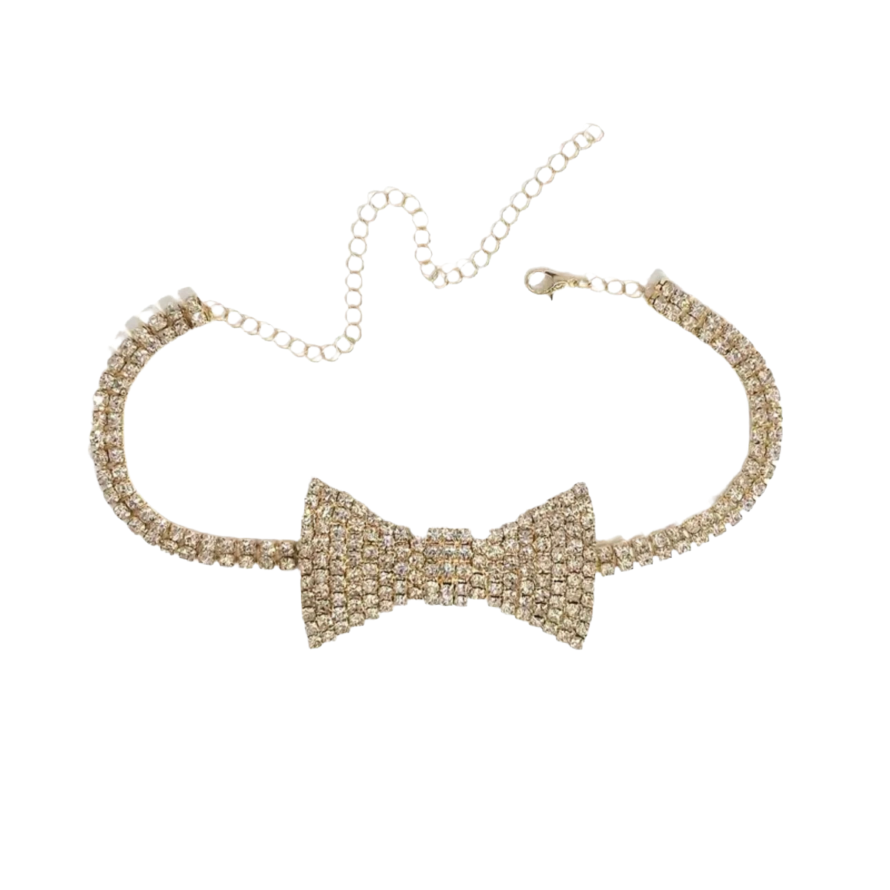 Bow Choker Necklace Gold