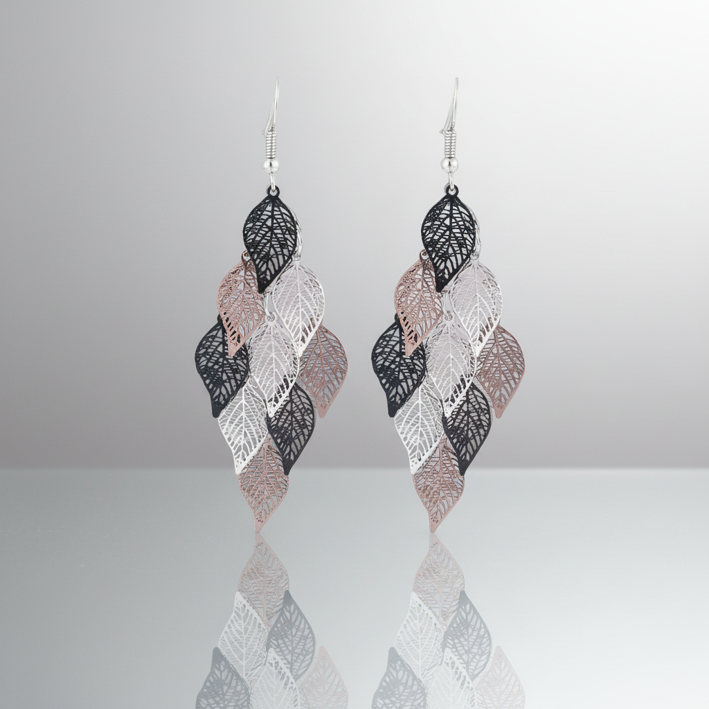 Leaf Tassel Earrings