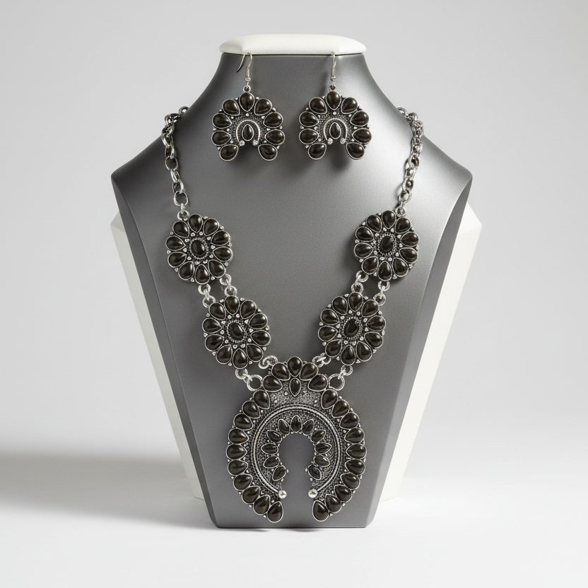 Squash Blossum Turquoise Set