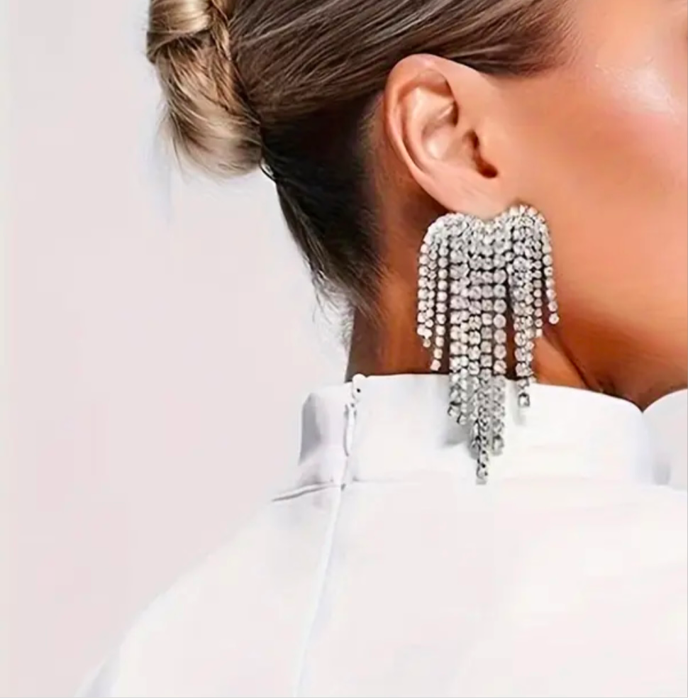 Heart Tassel Earrings