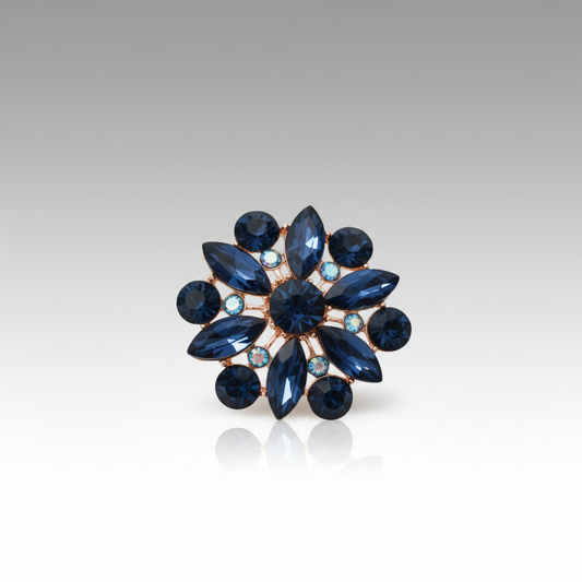 Blue Floral All-Fit Ring