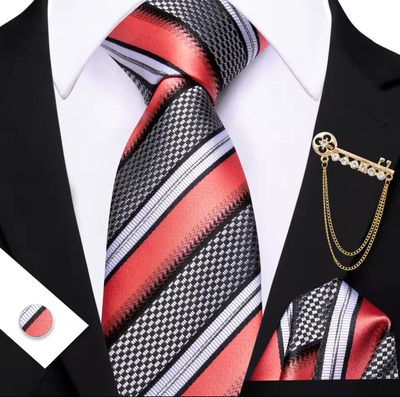 Bold Stripes Barry Wang Necktie Sets