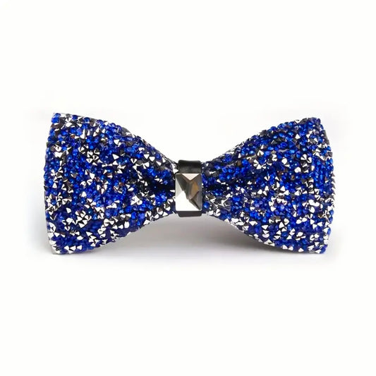 Blue Royal Rhinestone Bowtie