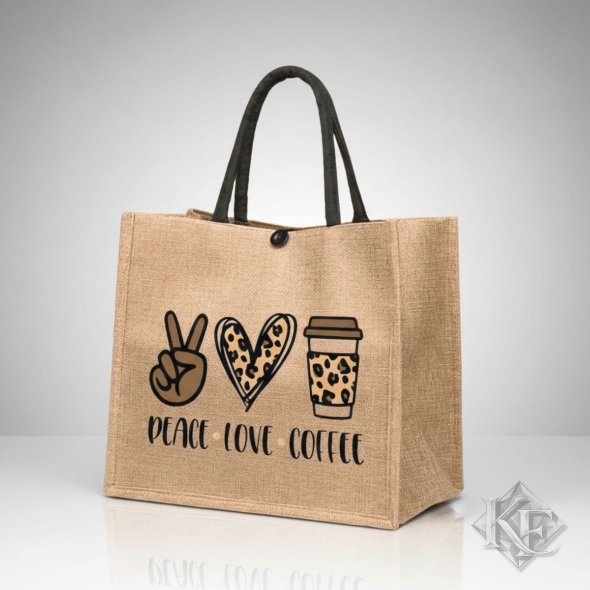 Peace Love Coffee Tote