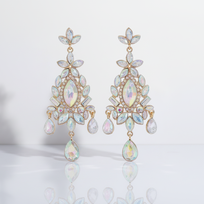 Geometric Chandelier Earrings
