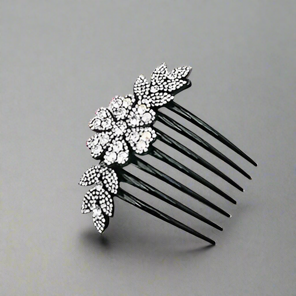 Flower Hair Comb Clear