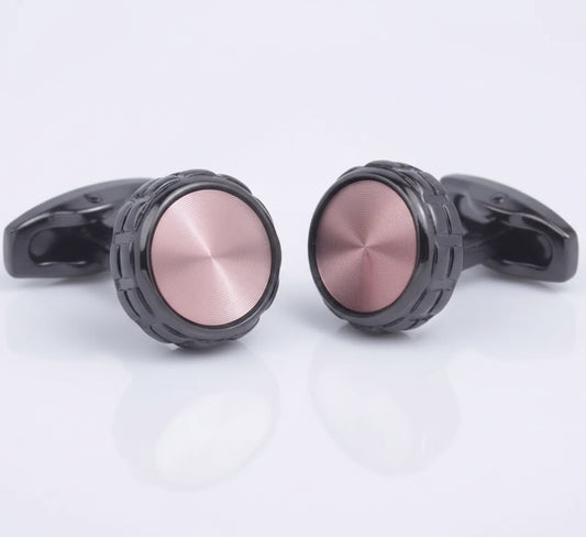 Pink & Black Cufflinks