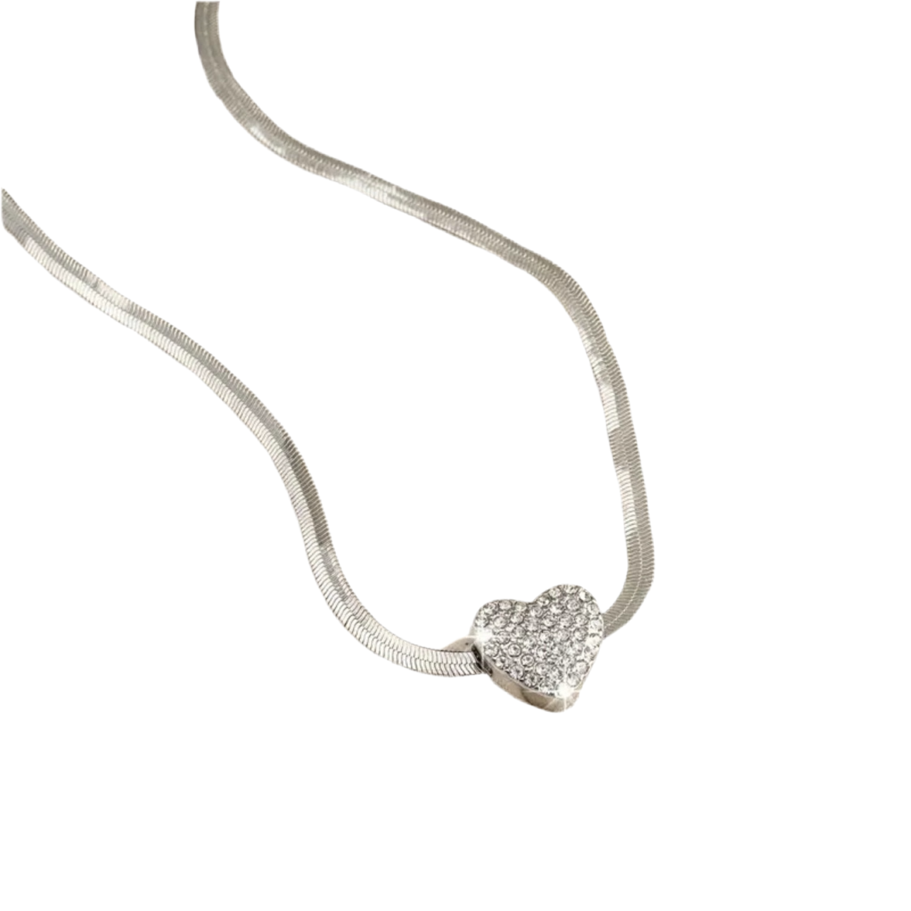 Heart Rhinestone Necklace