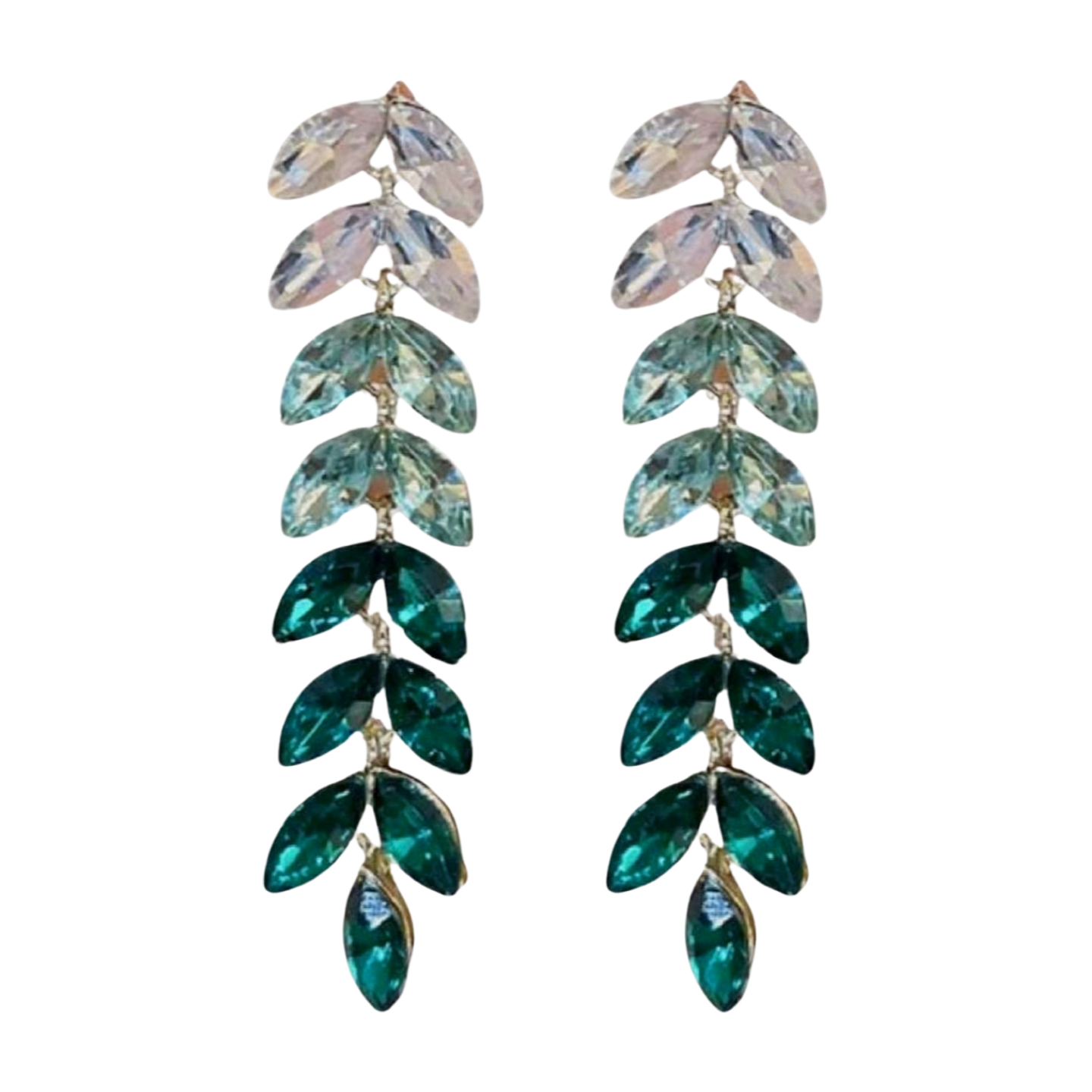 Gradient Green Earrings