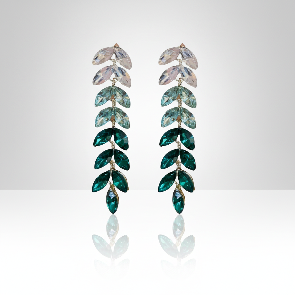Gradient Green Earrings