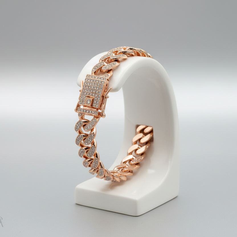 Cuban Chain Set in Rose Gold