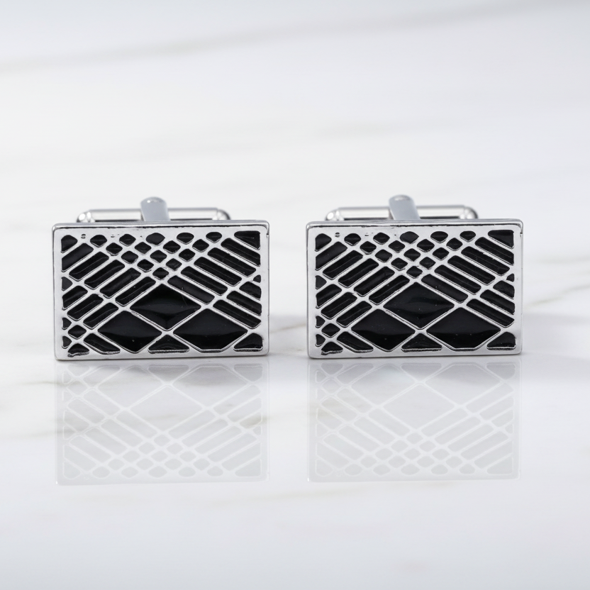 Geometric Pattern Cufflinks