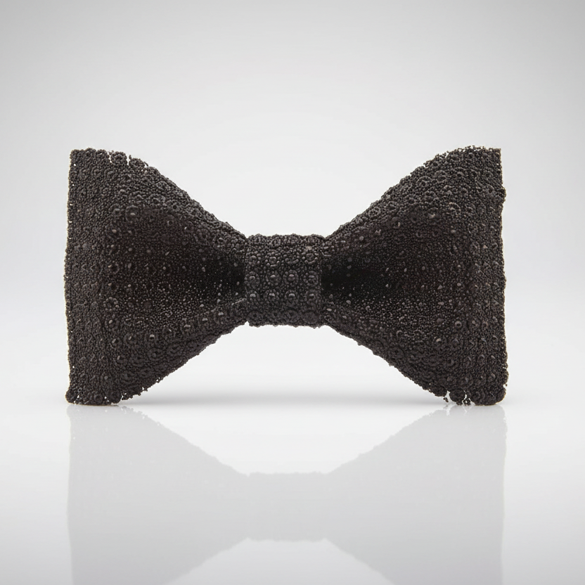 Black Beaded Bow Tie