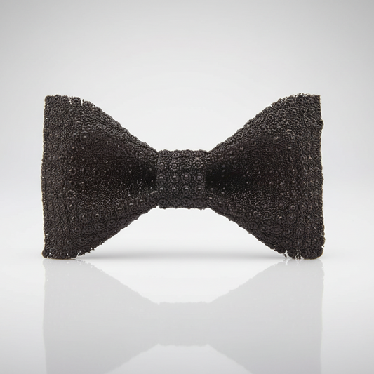 Black Beaded Bow Tie