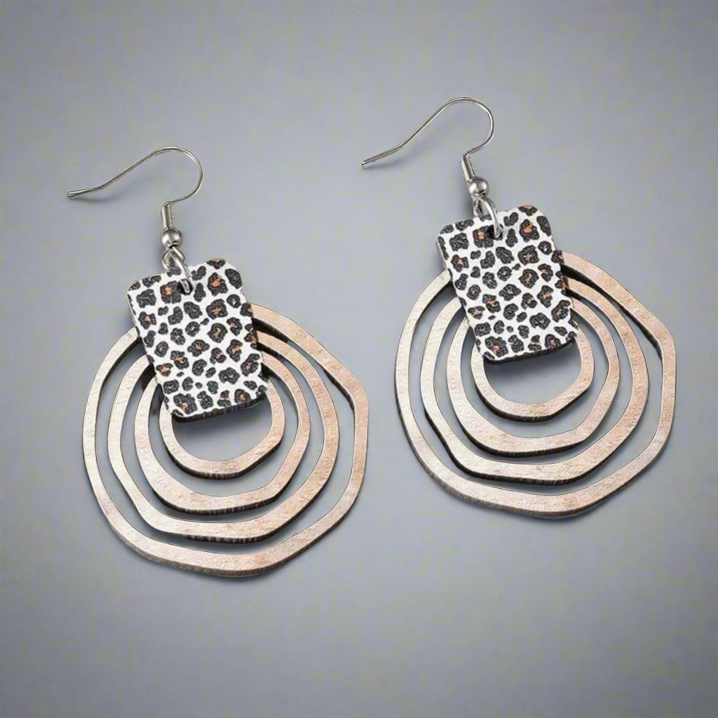 Boho Chic Leopard Earrings