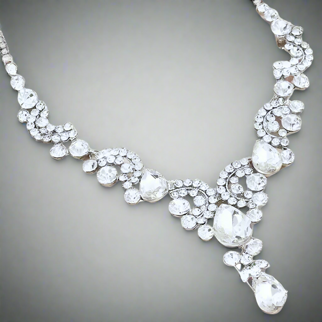 Clear Rainbow Scroll Jewelry Set