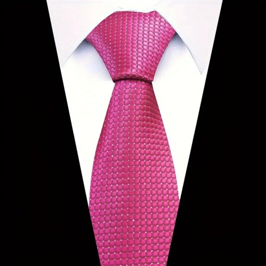 Pink Rose Red Silver Necktie