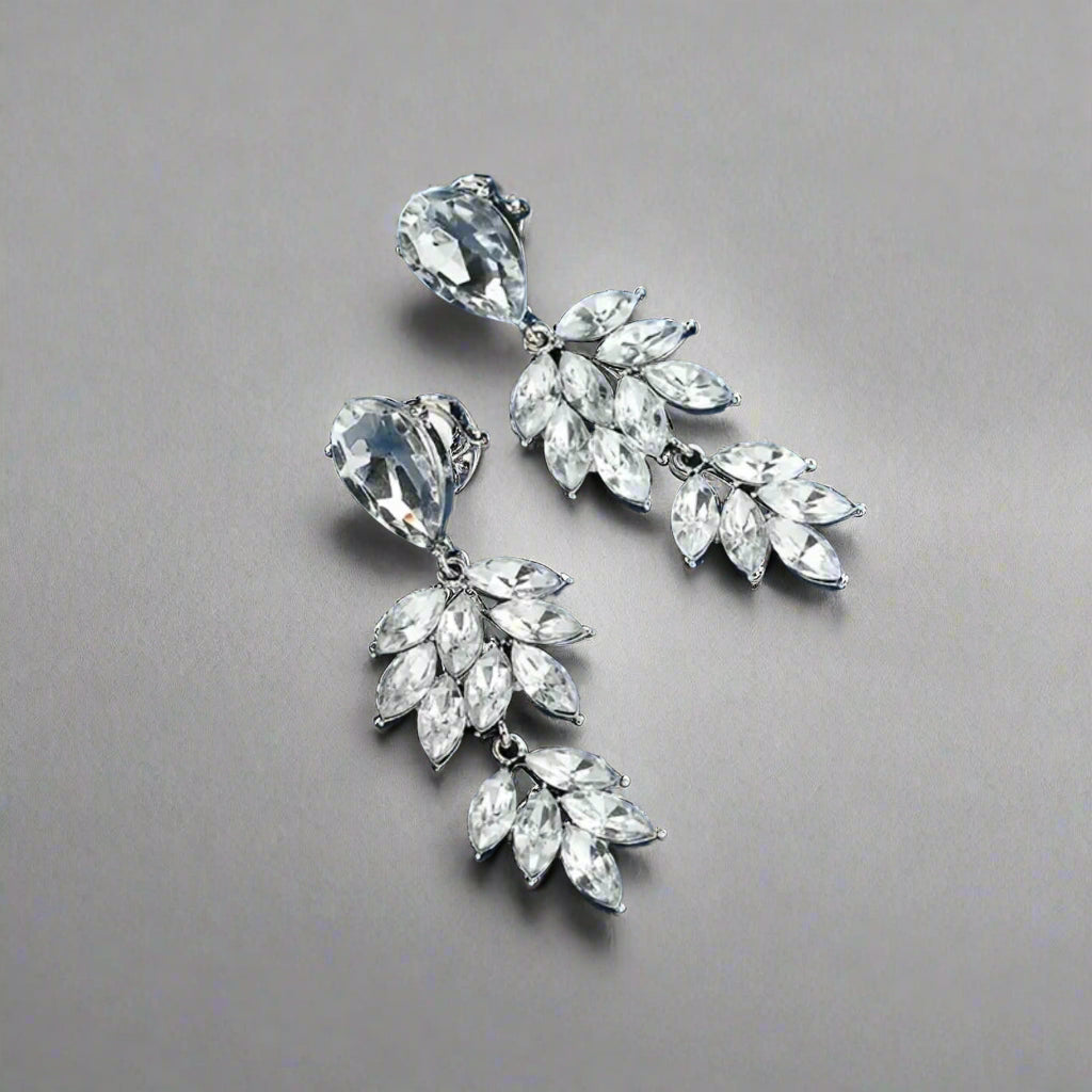 Zircon Clip Earrings