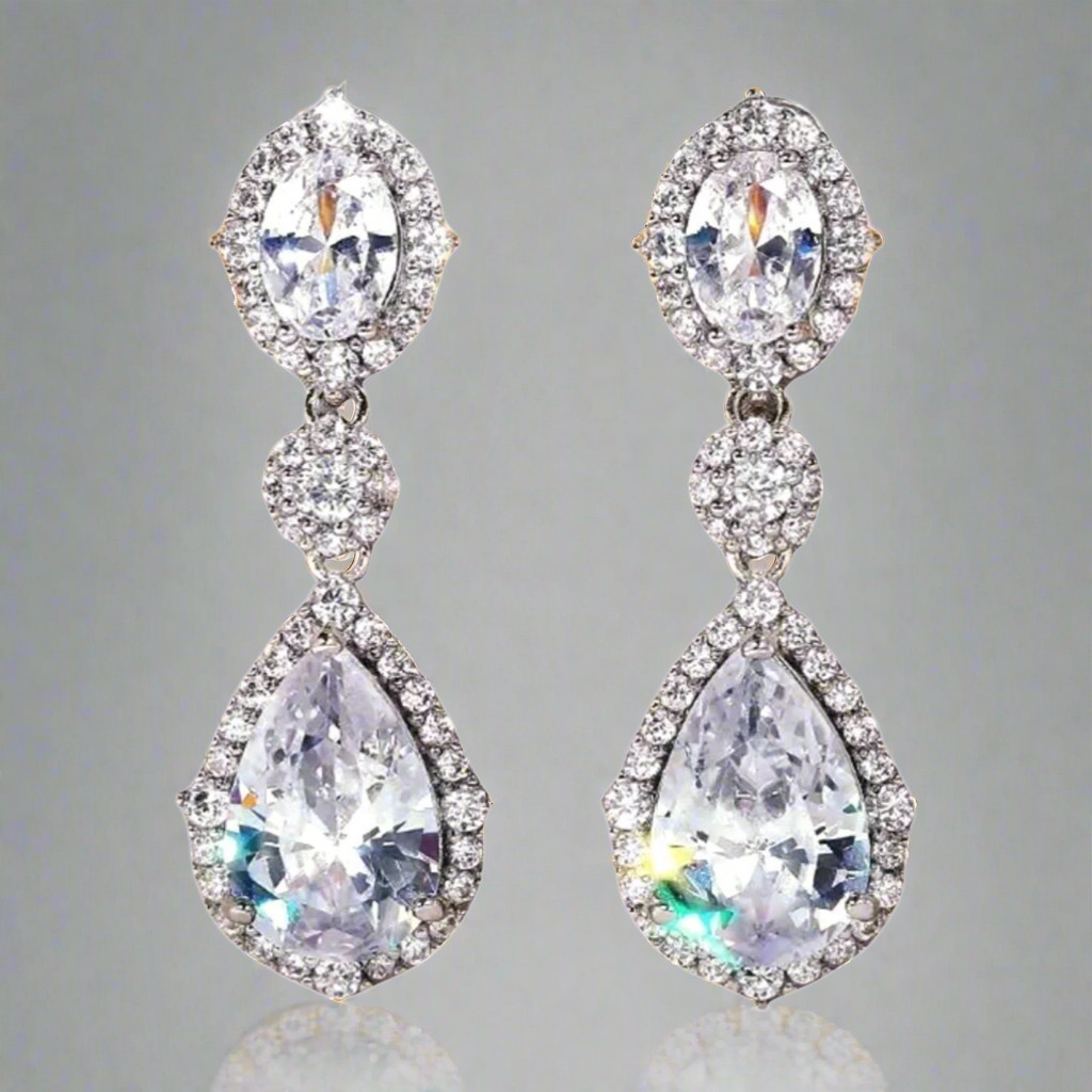 Zircon 925 Silver Earrings