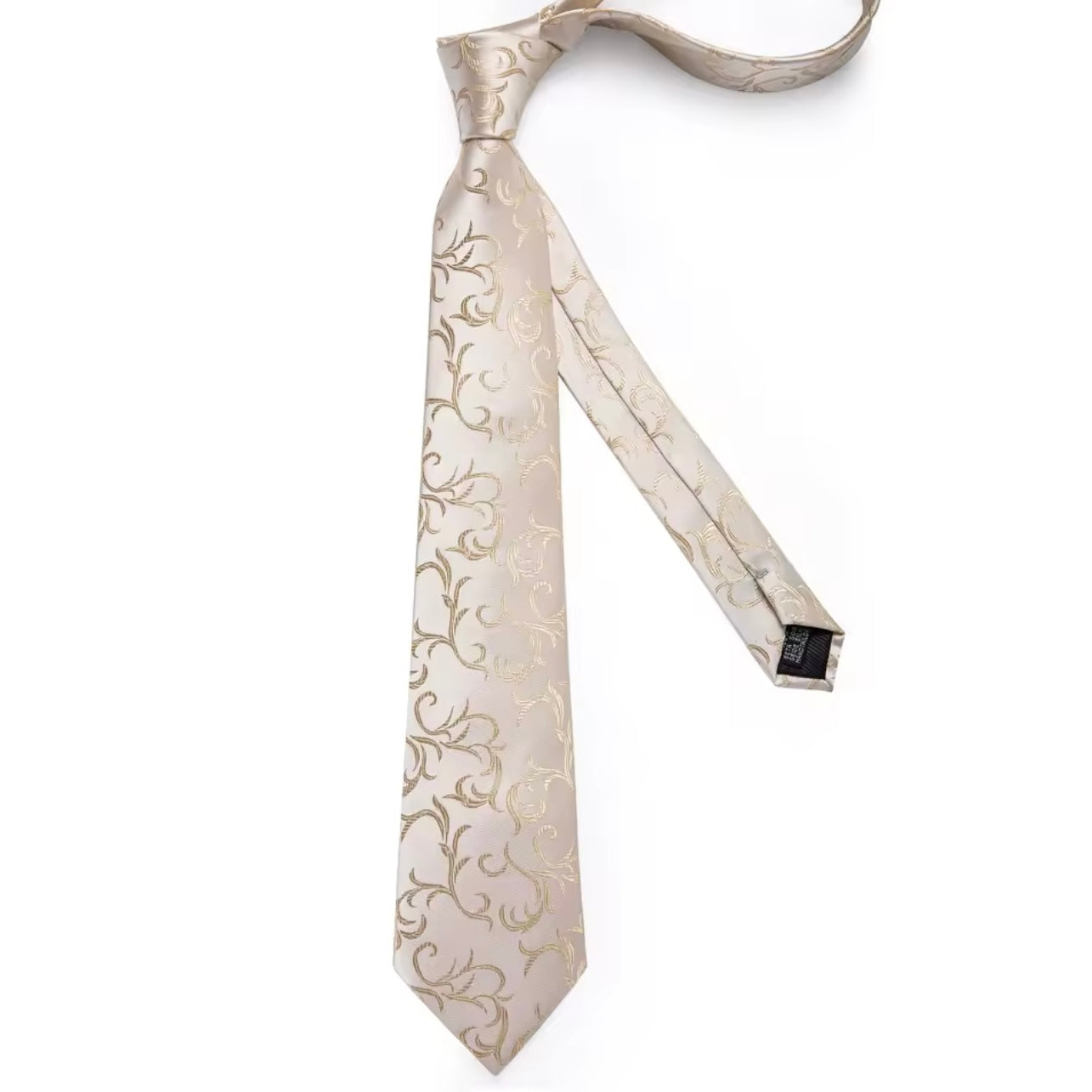 Ivory Vines Necktie Set