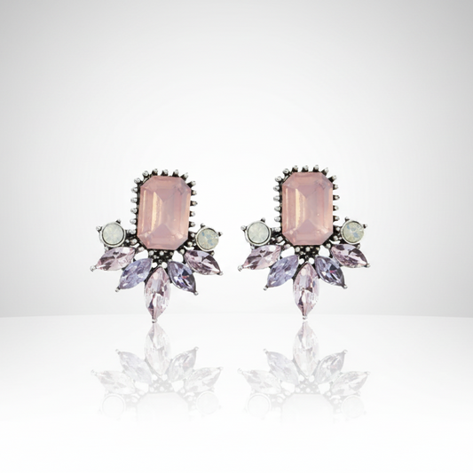 Art Deco Pink Earrings