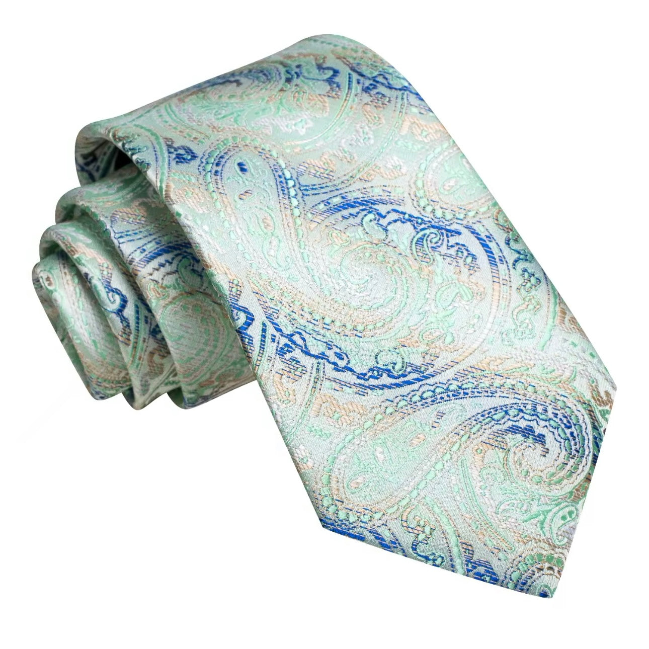Green Mint Blue Necktie Set