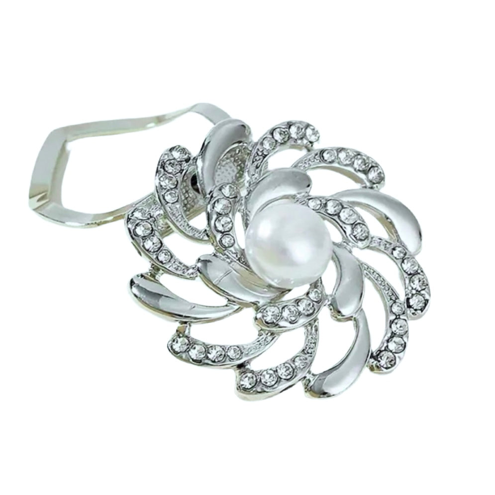 Pearl Silver Brooch/Scarf Clip