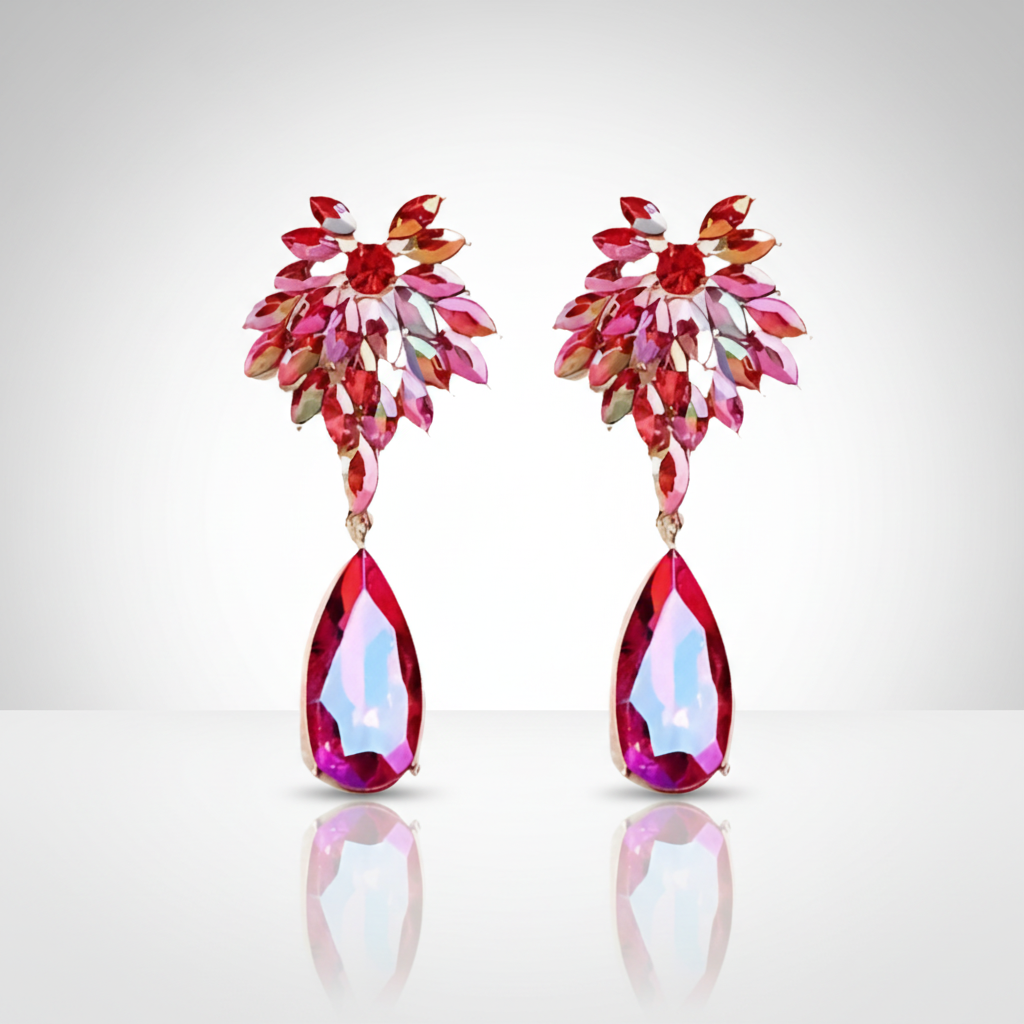 Modern Floral Drop Earrings