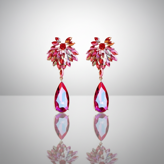 Modern Floral Drop Earrings