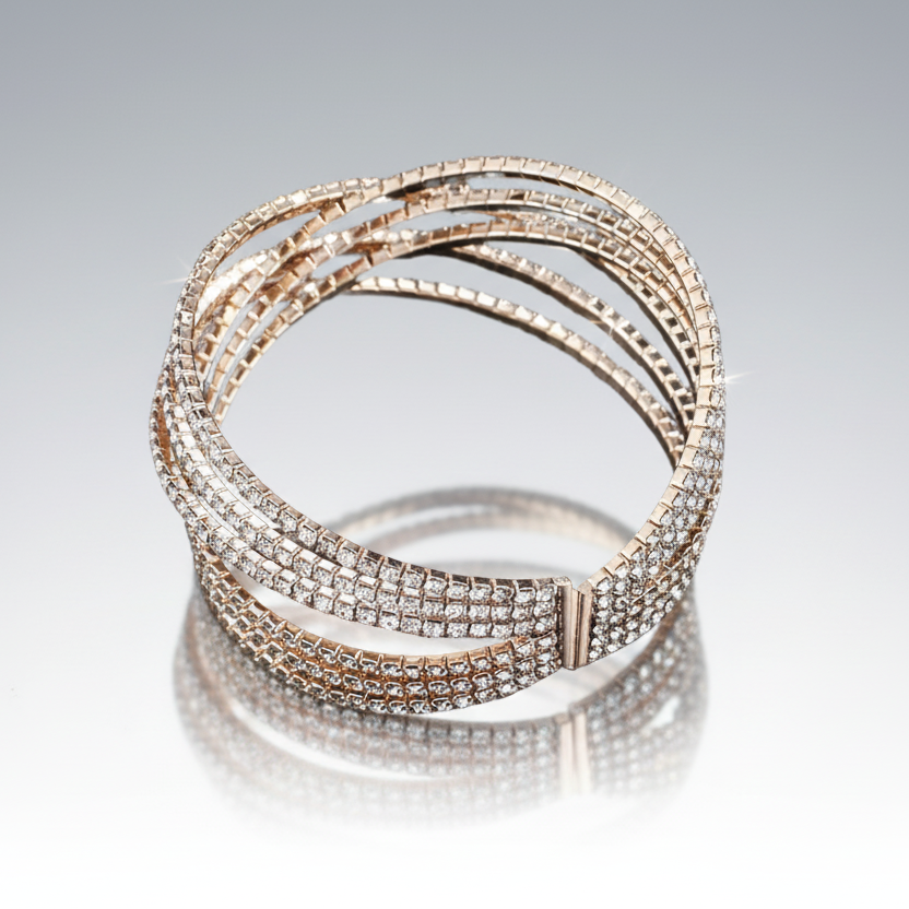 Criss Cross Gold Cuff Bracelet