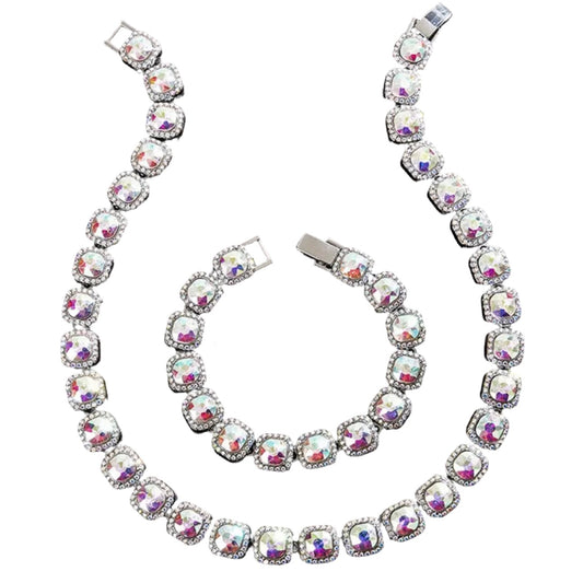 Iridescent Rhinestone Jewelry Set
