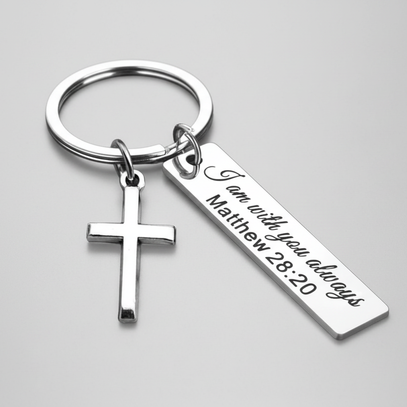 Matthew 28:20 Keychain