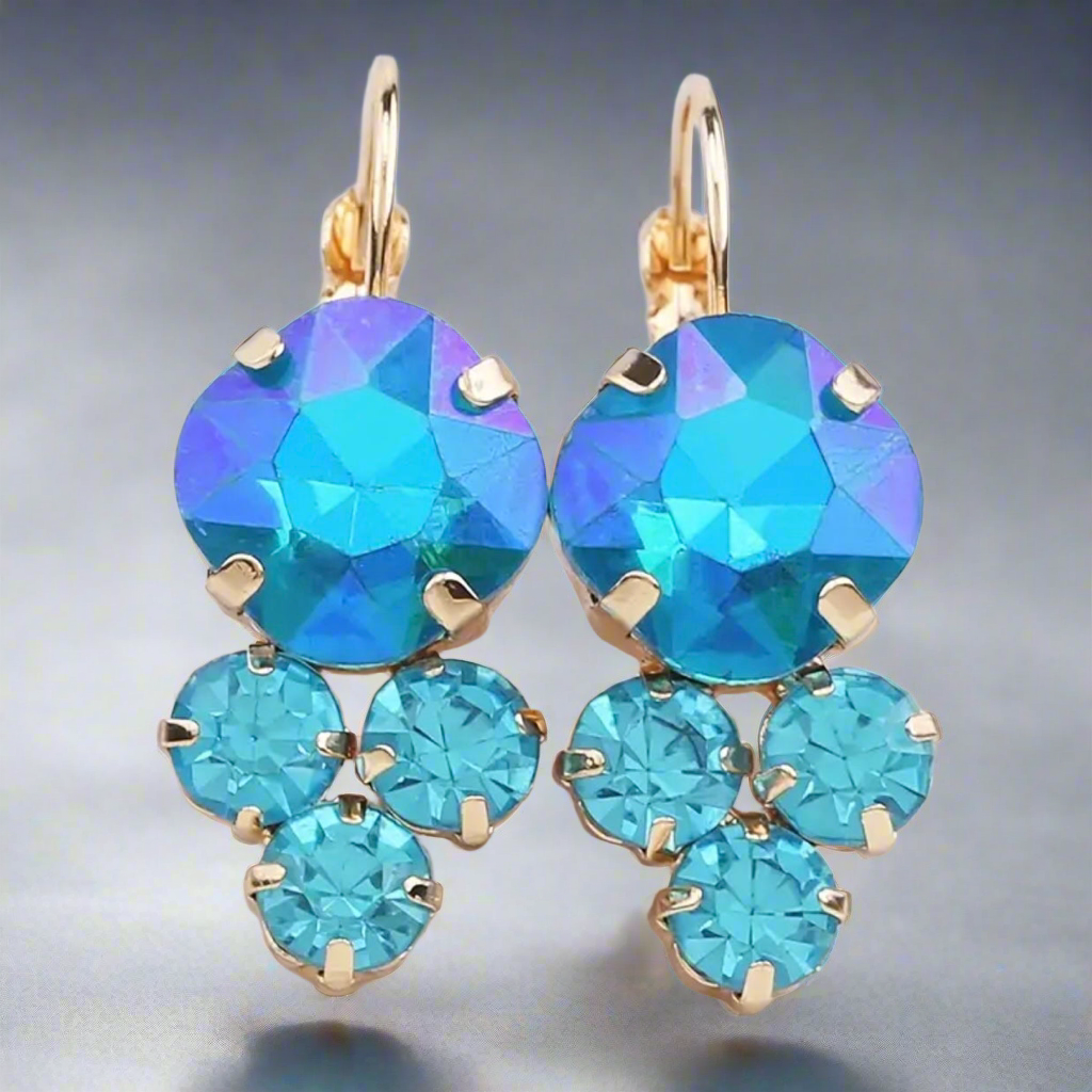 Color Rich Dangle Earrings-Round