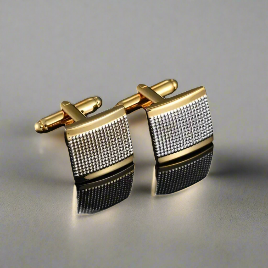 Gold Silver Cufflinks