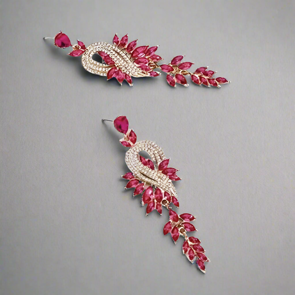 Pendant Rose Red Earrings