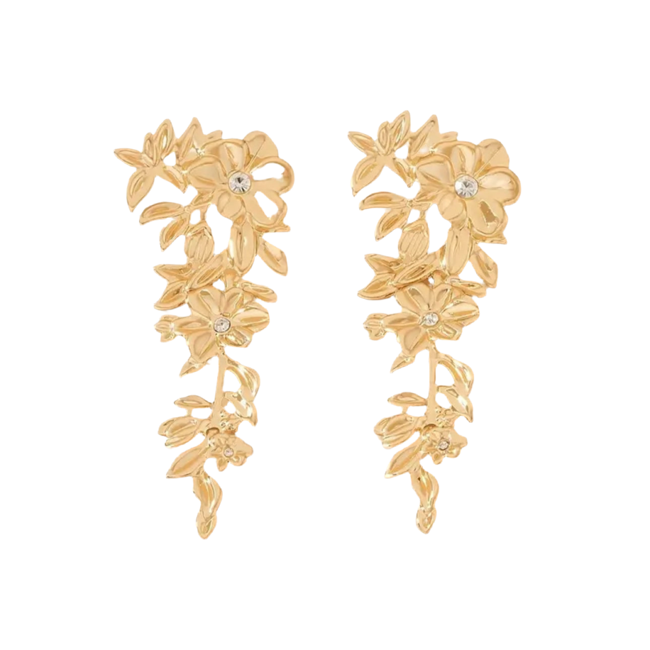 Floral Gold Earrings