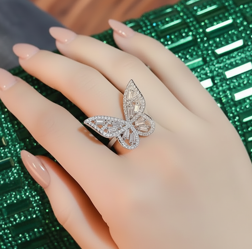 Butterfly Zircon All-Fit Ring
