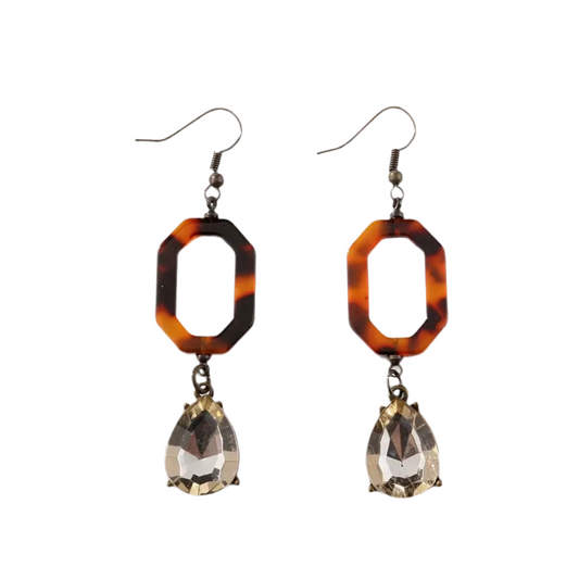 Chic Amber Tortuoise Earrings