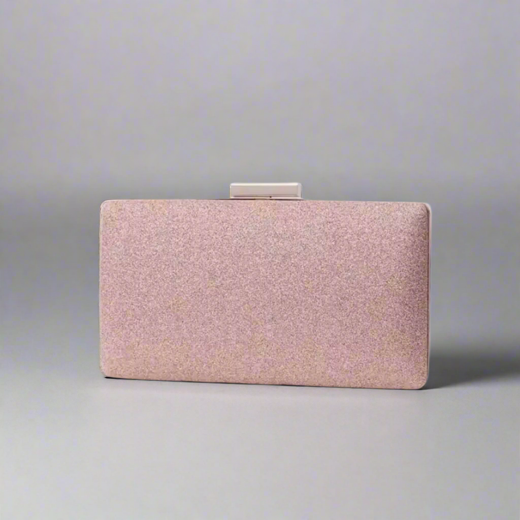 Glittery Rose Gold Clutch