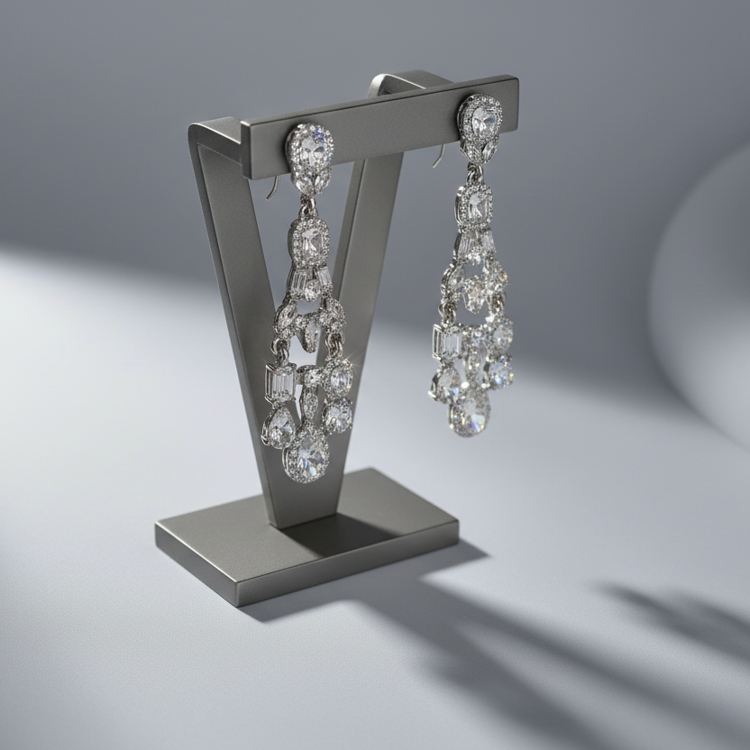 Geometric Chandelier Earrings