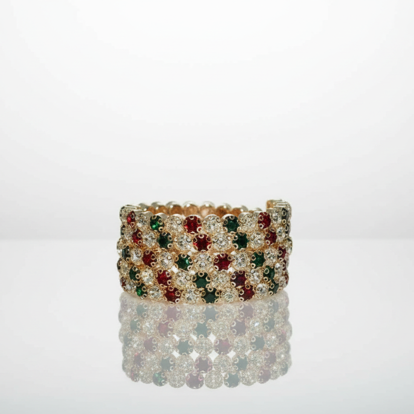 Christmas-2 Flexible 2 Row  Bracelet