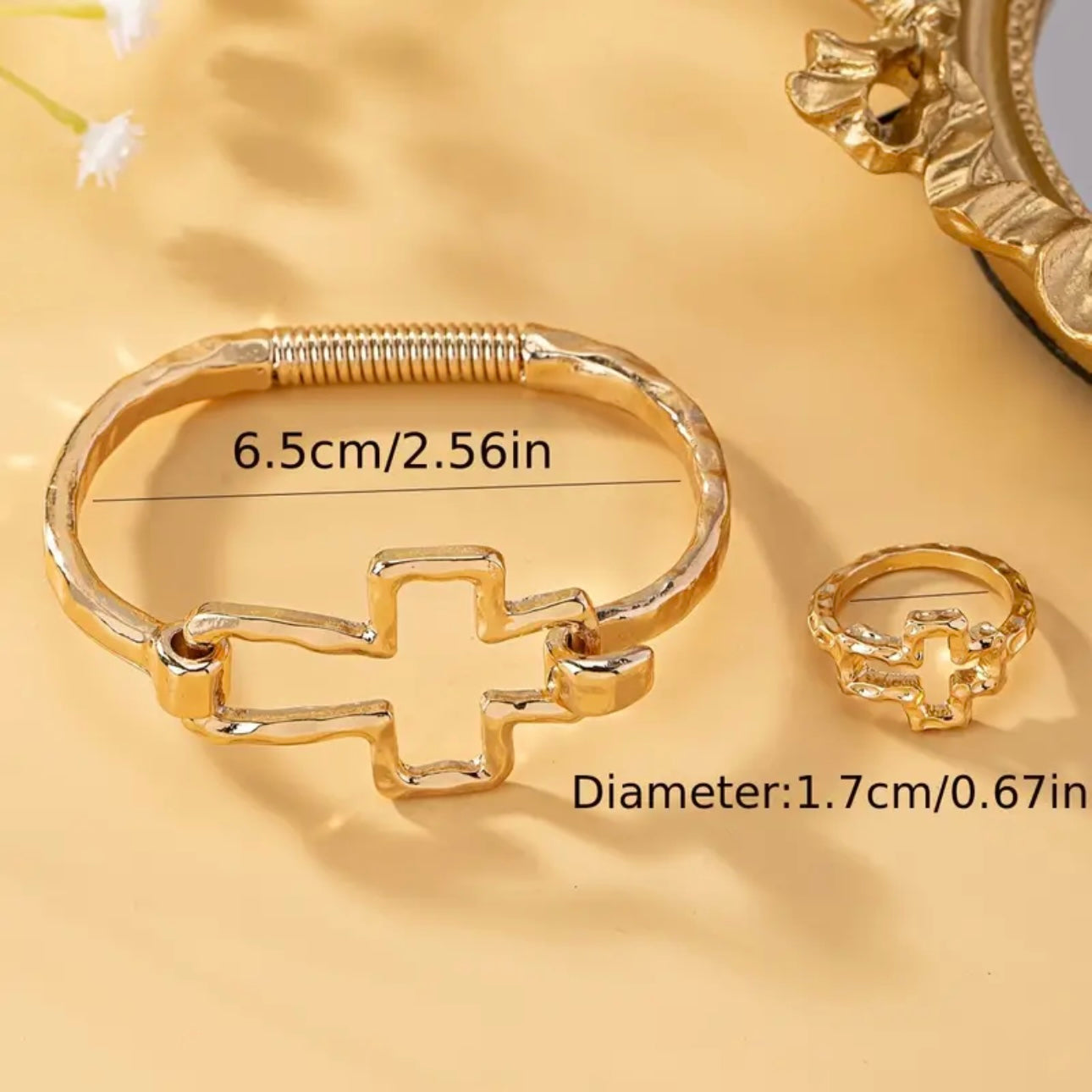 Cross Gold Bracelet