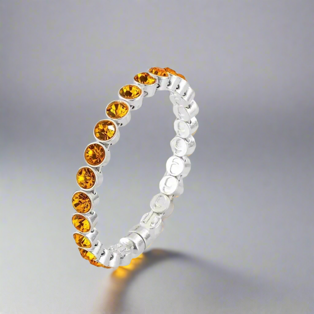 Inlaid Yellow Silver Bracelet