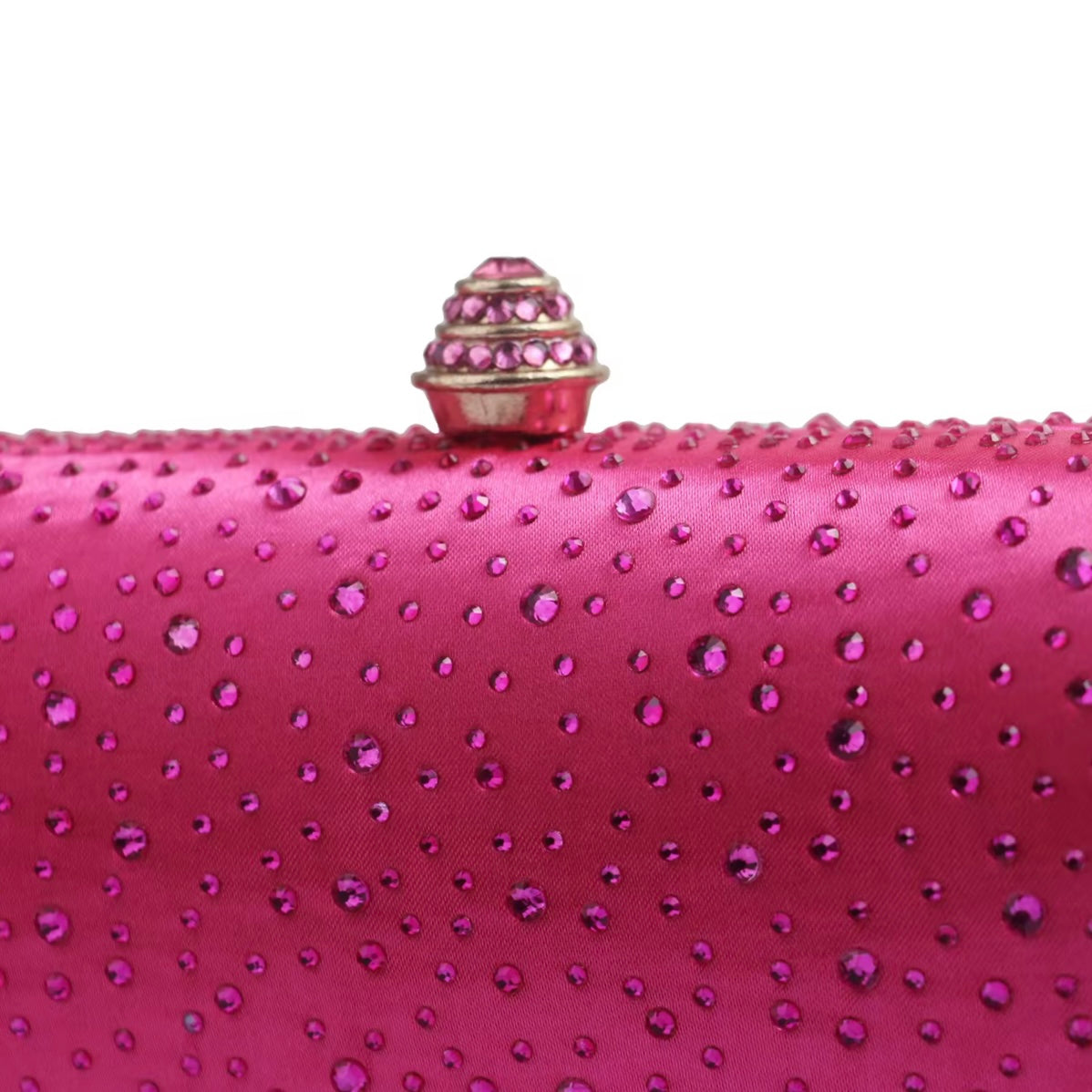 Vibrant Rose Red Clutch Evening Bag