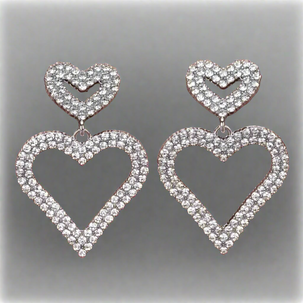 Heart Sparkling Earrings