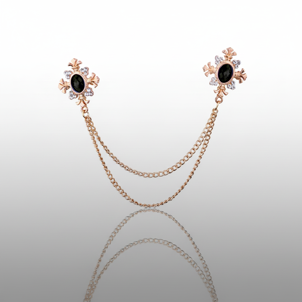 Medallion Black Lapel/Collar Pin